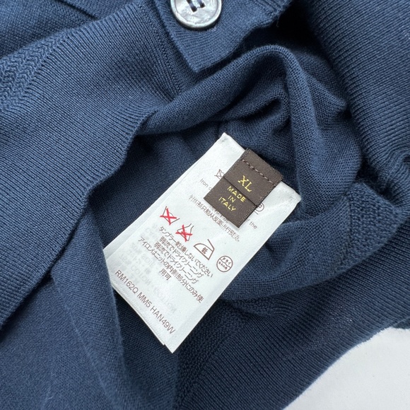 Louis Vuitton Mens Highlighted Ribbed Cardigan Navy XL Brand New with Tags - Picture 5 of 6